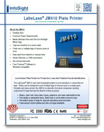 JM410 Plate Printer Brochure