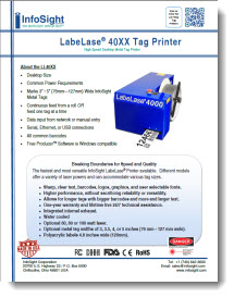 LL4000 High Speed Desktop Metal Tag Printer